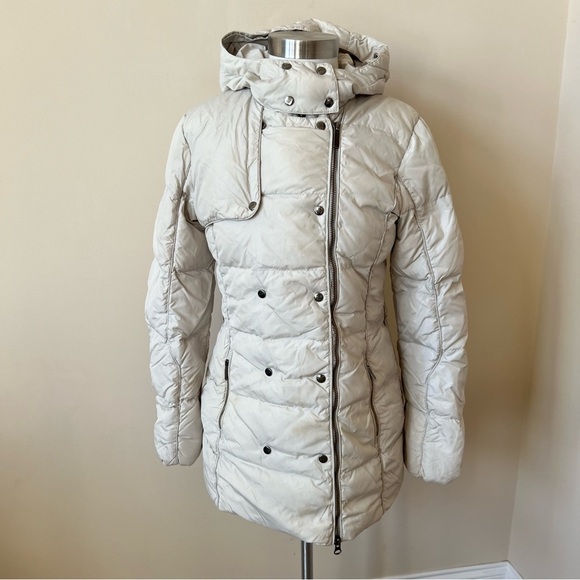 Add Hooded Double Breasted Quilted goose down Puffer Jacket nbnn - Picture 5 of 14